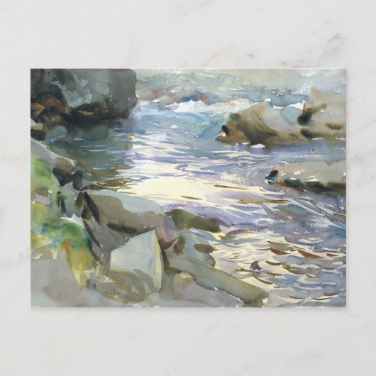 John Singer Sargent - Stream en Rocks Briefkaart (Voorkant)