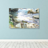John Singer Sargent - Stream en Rocks Canvas Afdruk (Insitu (Houten vloer))