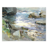 John Singer Sargent - Stream en Rocks Foto Afdruk (Voorkant)