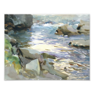 John Singer Sargent - Stream en Rocks Foto Afdruk