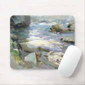 John Singer Sargent - Stream en Rocks Muismat (Met muis)