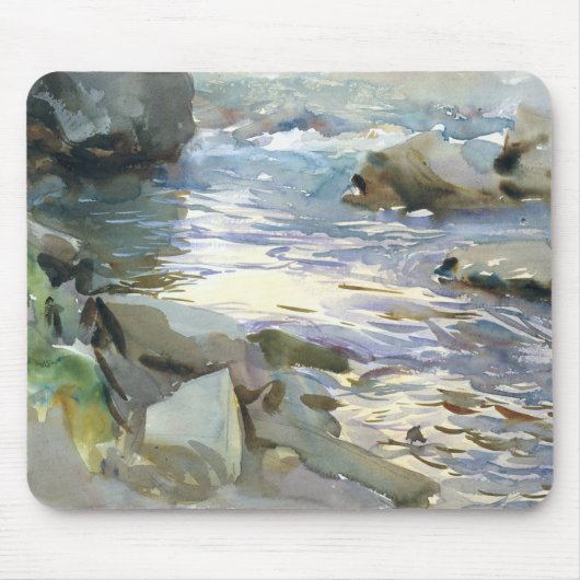 John Singer Sargent - Stream en Rocks Muismat (Voorkant)