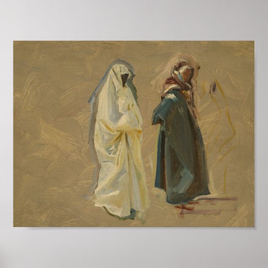 John Singer Sargent - Studie van twee Bedouins Poster (Voorkant)