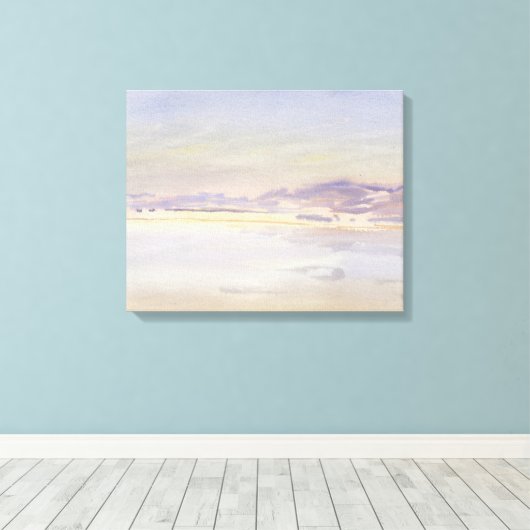 John Singer Sargent - Sunset at Zee Canvas Afdruk (Insitu (Houten vloer))