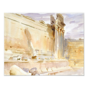John Singer Sargent - Temple of Bacchus, Baalbek Foto Afdruk