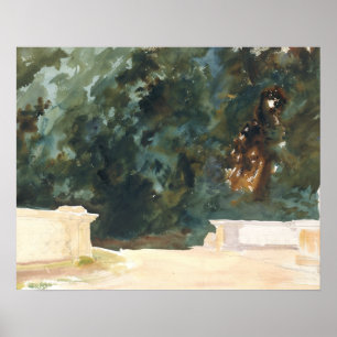 John Singer Sargent - Terrace en tuinen Poster