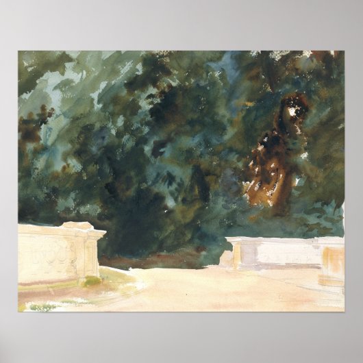 John Singer Sargent - Terrace en tuinen Poster (Voorkant)