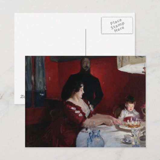 John Singer Sargent - The Birthday Party Uitnodiging Briefkaart (Voorkant / Achterkant)