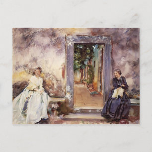 John Singer Sargent - The Garden Wall Briefkaart