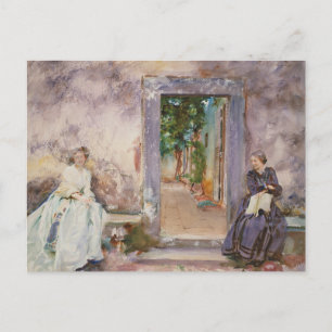 John Singer Sargent - The Garden Wall Briefkaart