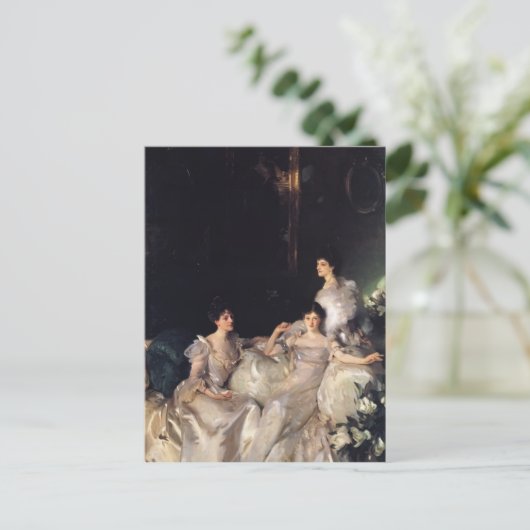 John Singer Sargent - The Wyndham Sisters Briefkaart (Staand voorkant)