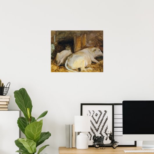 John Singer Sargent - Three Oxen Poster (Thuiskantoor)