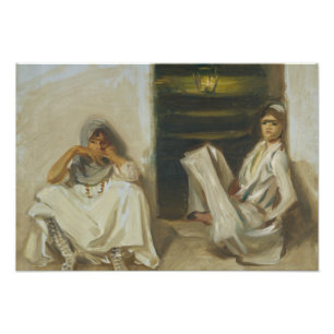 John Singer Sargent - Twee Arabische vrouwen Foto Afdruk