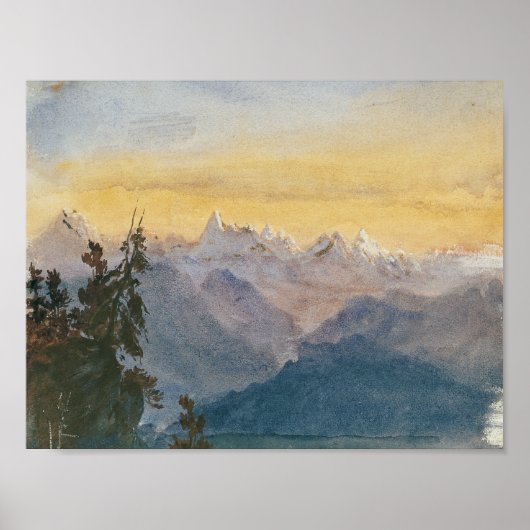 John Singer Sargent - Uitzicht van Mount Pilatus Poster (Voorkant)