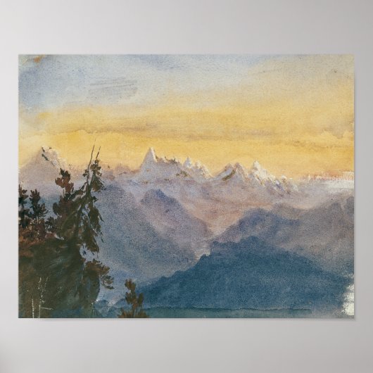 John Singer Sargent - Uitzicht van Mount Pilatus Poster (Voorkant)