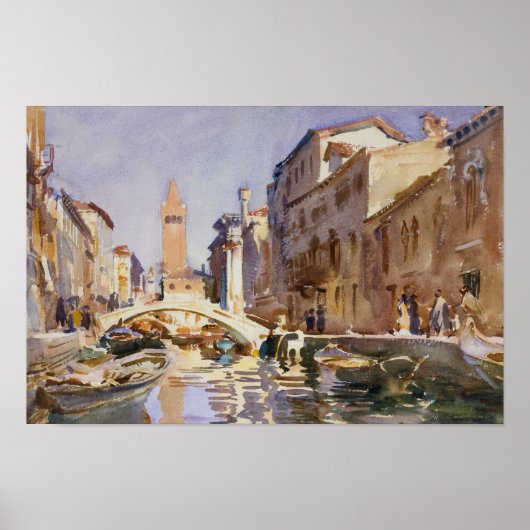 John Singer Sargent - Venetiaans kanaal Poster (Voorkant)