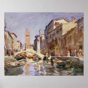 John Singer Sargent - Venetiaans kanaal Poster