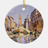 John Singer Sargent Venetië Aquarel Ornament (Voorkant)