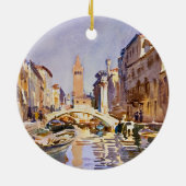 John Singer Sargent Venetië Aquarel Ornament (Achterkant)
