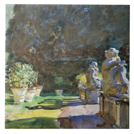 John Singer Sargent - Villa di Marlia, Lucca Tegeltje (Voorkant)