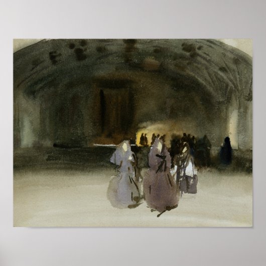 John Singer Sargent - Vrouwen naderen Poster (Voorkant)