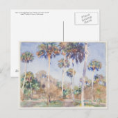 John Singer Sargent Waterverf - Palms Briefkaart (Voorkant / Achterkant)