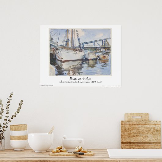 John Singer Sargent Waterverf - Seascape Poster (Keuken)