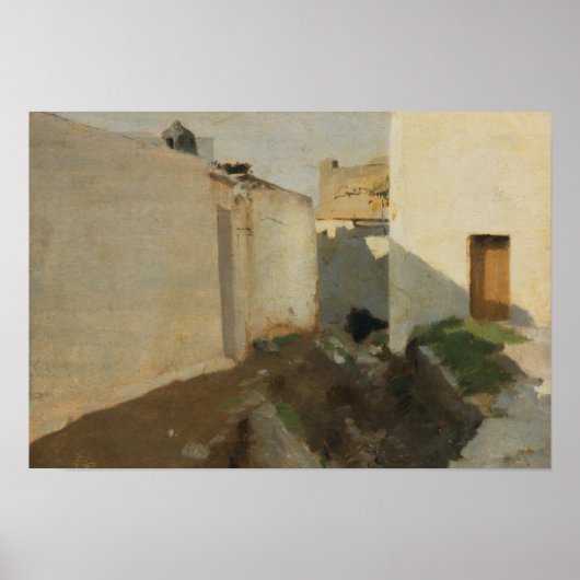 John Singer Sargent - White Walls in Sunlight Poster (Voorkant)