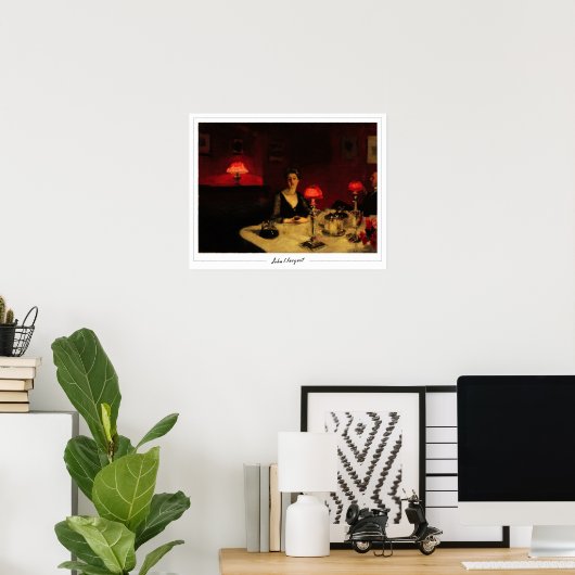 John Singer Sargent Zedign Art Poster #110 (Thuiskantoor)