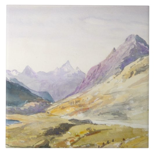 John Singer Sargent - Zwitserland 1869 Sketchbook Tegeltje (Voorkant)