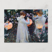 John Singer Sargent's anjer, Lily, Lily, Roos Briefkaart (Voorkant)