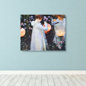 John Singer Sargent's anjer, Lily, Lily, Roos Canvas Afdruk (Insitu (Houten vloer))