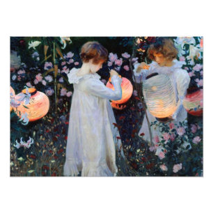 John Singer Sargent's anjer, Lily, Lily, Roos Foto Afdruk