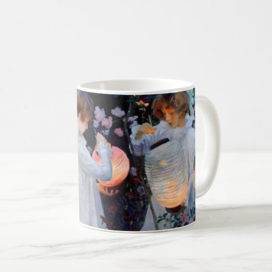 John Singer Sargent's anjer, Lily, Lily, Roos Koffiemok (Voorkant rechts)