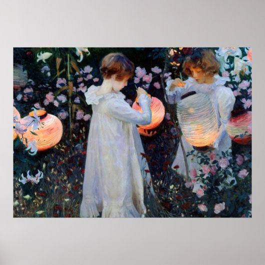 John Singer Sargent's Carnation, Lily, Lily, Rose Poster (Voorkant)