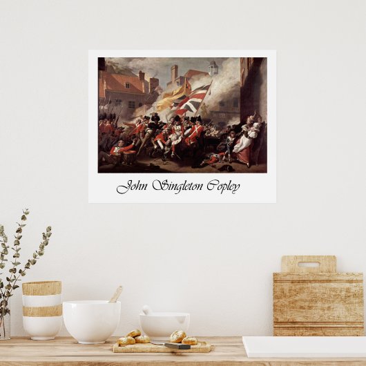 John Singleton Copley Battle of Jersey Poster (Keuken)