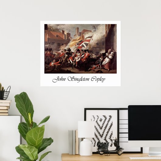 John Singleton Copley Battle of Jersey Poster (Thuiskantoor)