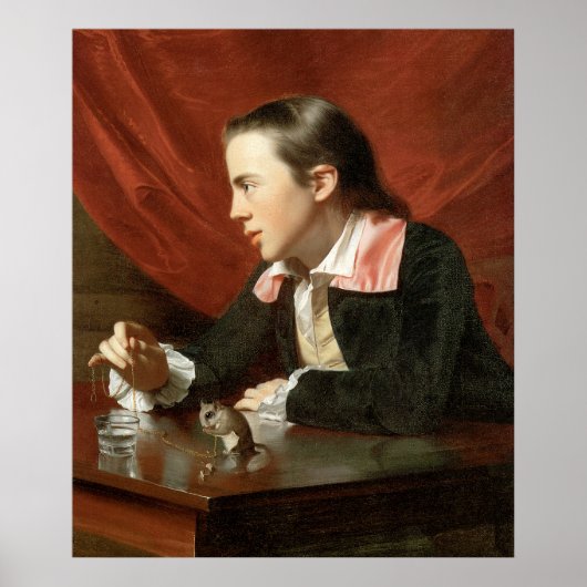 John Singleton Copley Boy met een eekhoorn Poster (Voorkant)