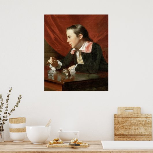 John Singleton Copley Boy met een eekhoorn Poster (Keuken)