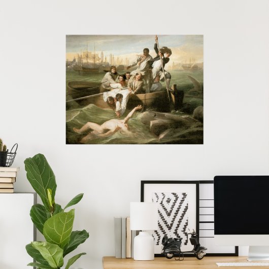 John Singleton Copley Watson en de haai Poster (Thuiskantoor)