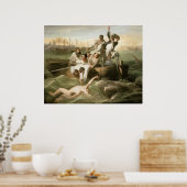 John Singleton Copley Watson en de haai Poster (Keuken)