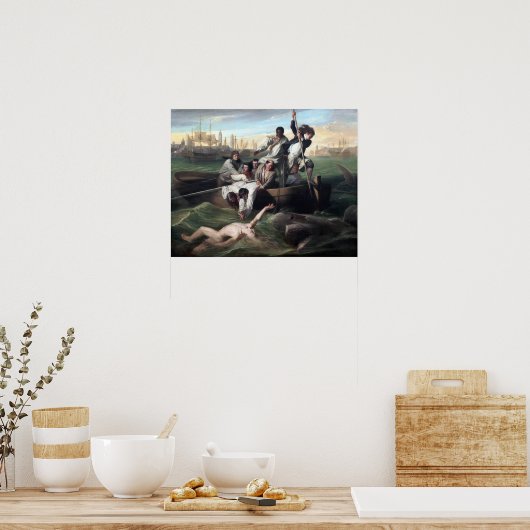 John Singleton Copley Watson en de haai Poster (Keuken)