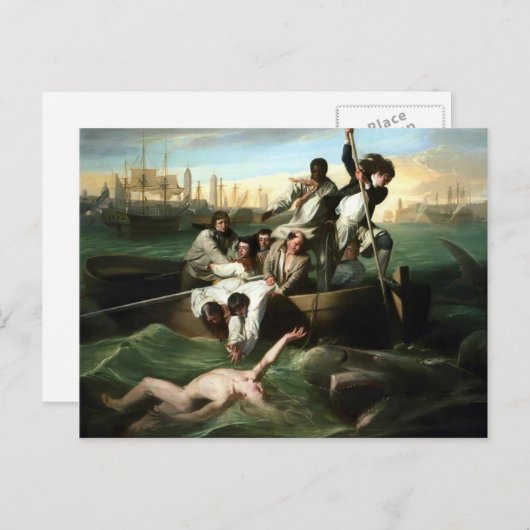 John Singleton Copley- Watson en Shark Briefkaart (Voorkant / Achterkant)