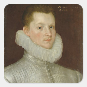 John Smythe van Ostenhanger (nu Westenhanger) Kent Vierkante Sticker