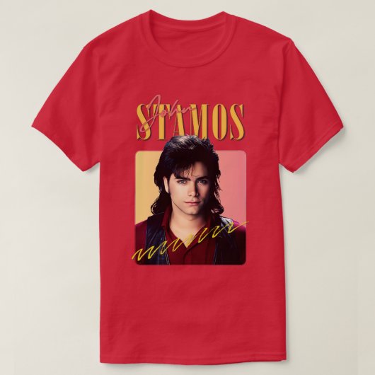 John Stamos jaren '80 esthetisch ontwerp T-shirt (Design voorkant)