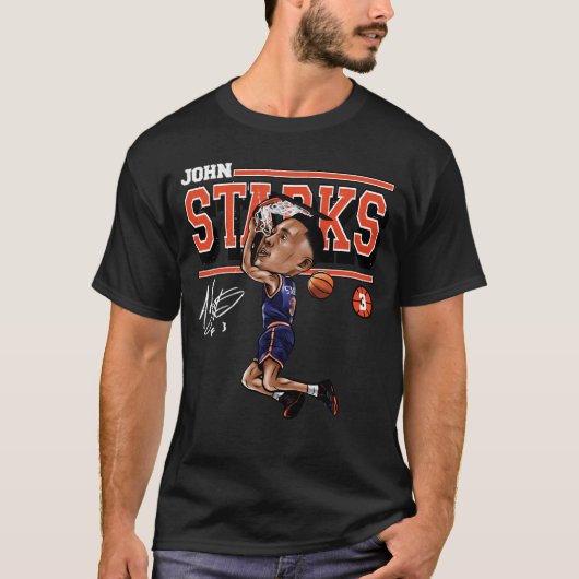 John Starks Cartoon T-shirt (Voorkant)