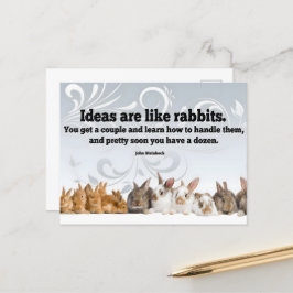 John Steinbeck Inspirerend Quote "Ideeën" Briefkaart