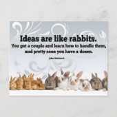 John Steinbeck Inspirerend Quote "Ideeën" Briefkaart (Voorkant)
