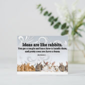 John Steinbeck Inspirerend Quote "Ideeën" Briefkaart (Staand voorkant)