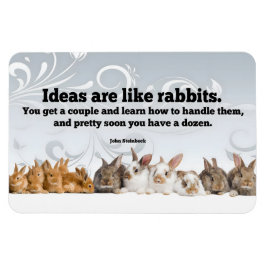 John Steinbeck Inspirerend Quote "Ideeën" Flexi Magneet